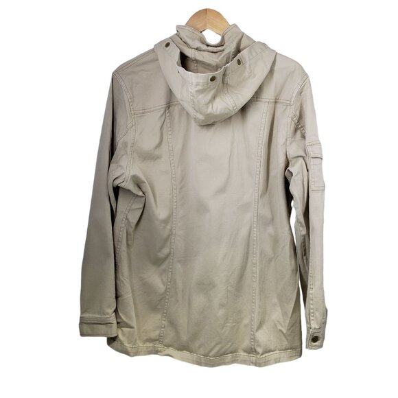 Cabi Khaki Lightweight Hooded Utility Jacket Style 110 Women's Size L - Picture 5 of 10